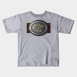 Dallas, Texas Western/Cowboy Belt Buckle Kids T-Shirt